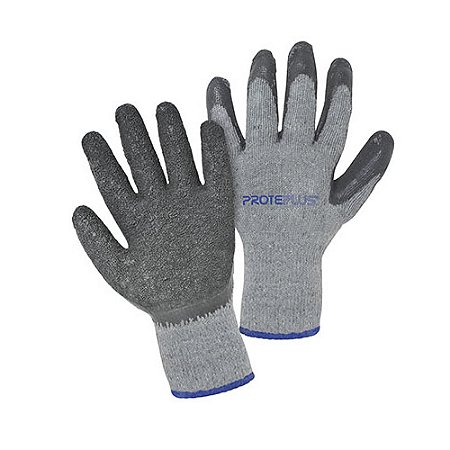 Luva Mao PPM03 Tricotada Algodão com Banho de Latex Corrugado