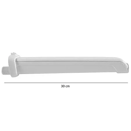 Braço Chuveiro Astra com Capa Branco 30cm