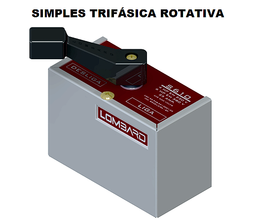 Chave Lombard Simples Trifasica Rotativa - S610