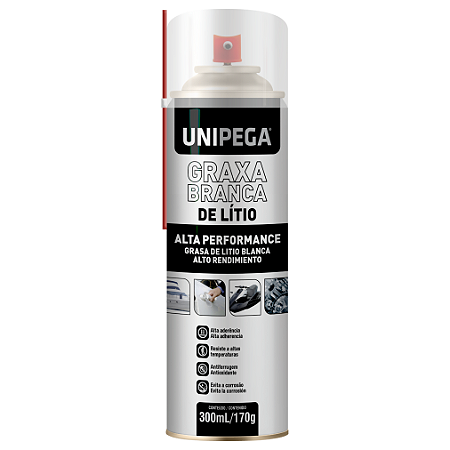 Graxa Spray Branca 300ml/170g - Unipega