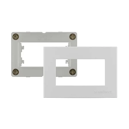 Sleek para Moveis - Placa 1 Posto Branco