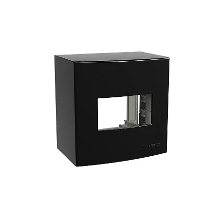 Caixa Sobrepor Sleek Ebony - 1 Modulo
