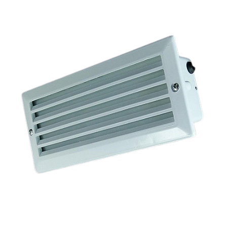 Balizador Parede Embutir/Externo com Grade Reta P/1 Lampada E27
