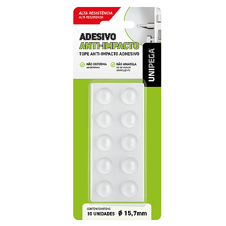 Silicone Gota - Adesivo Anti-Impacto 15,7mm – 10 unidades