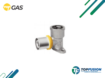 Pex Gas - Cotovelo Femea com Base Fixa