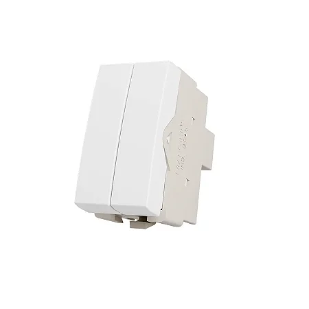 Sleek BR - Modulo Interruptor Tecla Dupla Simples Margirius - 2 em 1