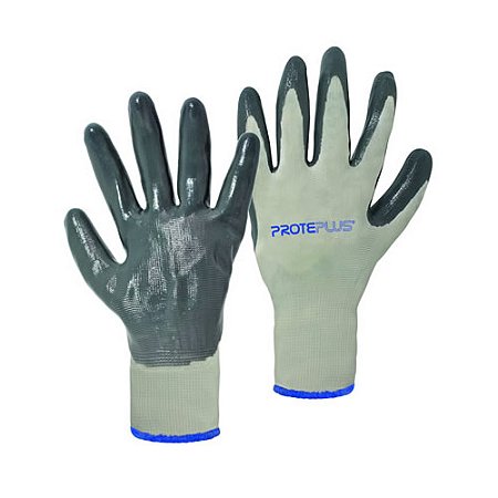 Luva Mao PPM04 Malha de Poliester Elastano em Borracha Nitrilica