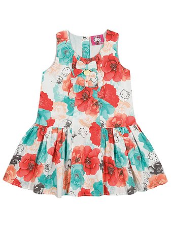 vestidos de popeline estampado