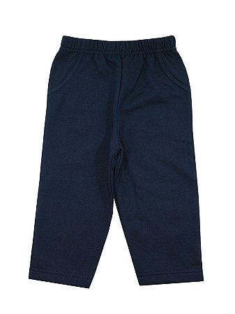 Calça em Moletinho Felpado Azul Marinho Be Little