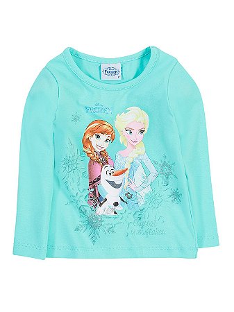 Blusa em Cotton Manga Longa Frozen Brandili