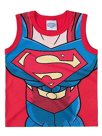 Camiseta Brandili Regata Super Homem Vemelha