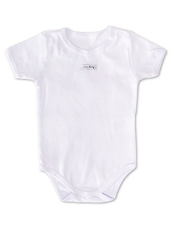 Body para Bebê Mini Baby Curta Branco