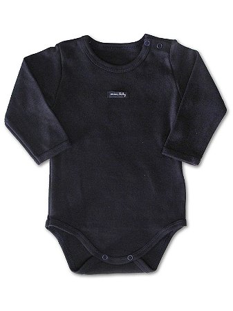 Body para Bebê Mini Baby Longa Azul Marinho
