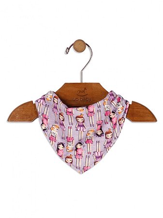 Babador Bandana Up Baby Meninas Lilás