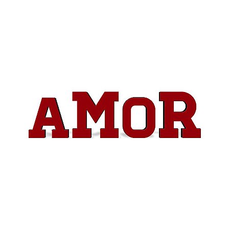 SUPORTE DE ACO LETRAS DECORATIVAS - AMOR