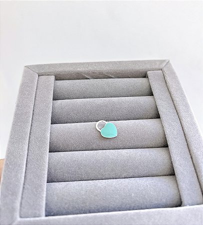 Pingente de prata coração forever resina atacado