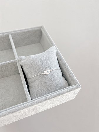 Pulseira de prata mão de fatima 20cm