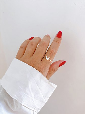 Anel de prata borboleta aro 12 ao 24 atacado