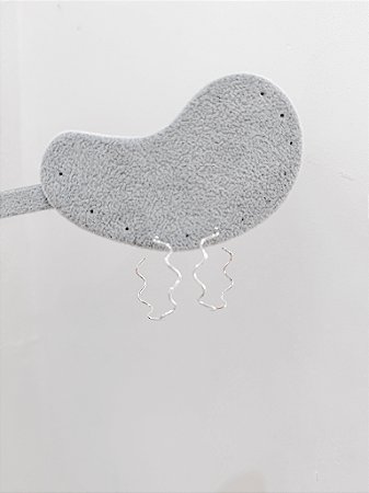 Brinco de prata argola fio ondulado g atacado