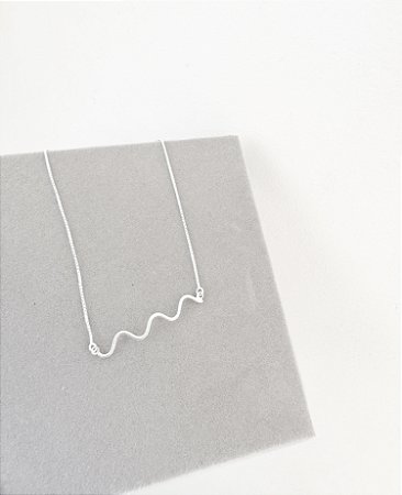 Tornozeleira de prata fio ondulado 26cm  atacado