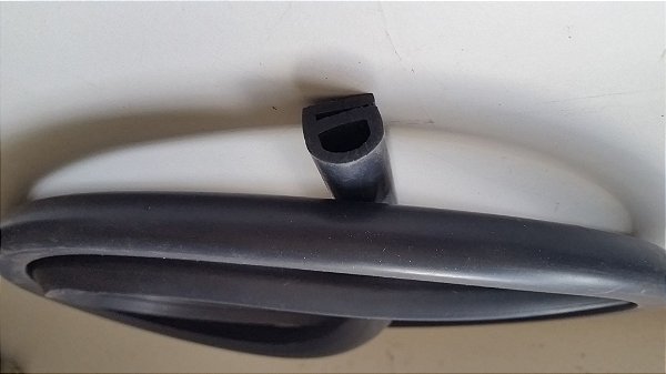 Borracha PERFIL DE SILICONE CINZA ESCURO TIPO E