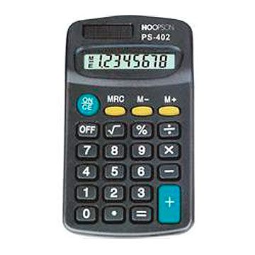 Calculadora de bolso 08digitos Pilha Aaa/Solar Preta - Hoopson