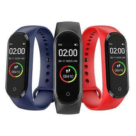 Relógio Inteligente Smartwatch Monitor Cardíaco E Pressão M4 - Relógios  Eletrônicos e Brinquedos