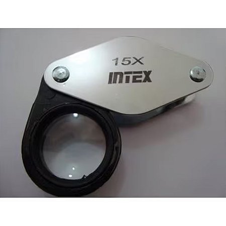 LUPA DE BOLSO EM METAL INTEX 23 - 15X cód. 668