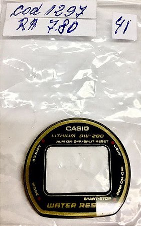 VIDRO "JSV" CASIO DW-280 OURO  cod:1471