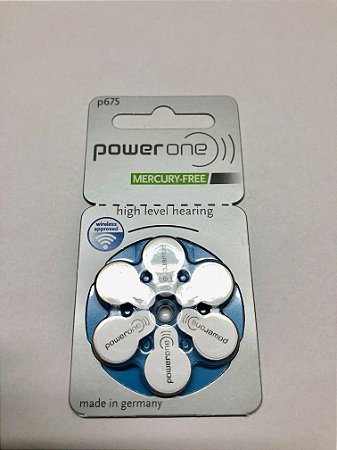 BATERIA AUDITIVA PR675 – Cartela com 6 peças  PANASONIC, RAIOVAC, POWER ONE ou DURACELL