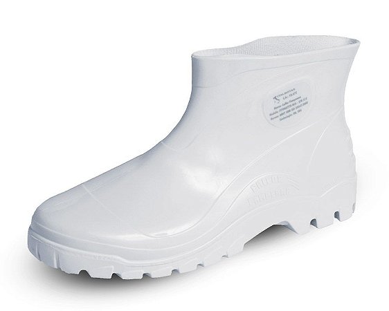 Bota Branca em PVC Cano Curto - P4 - Silcom Calçados de Segurança