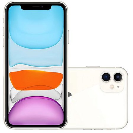 Celular Apple iPhone 11 128gb / Tela 6.1'' / 12MP / iOS 13 - Branco -  iSeven Store