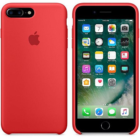 Capa Capinha Case de Silicone Para iPhone 7 Plus - Vermelha - iSeven Store