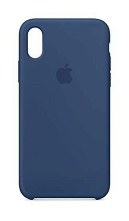 Capa Capinha Case de Silicone para Iphone X / Iphone XS - Azul Escuro