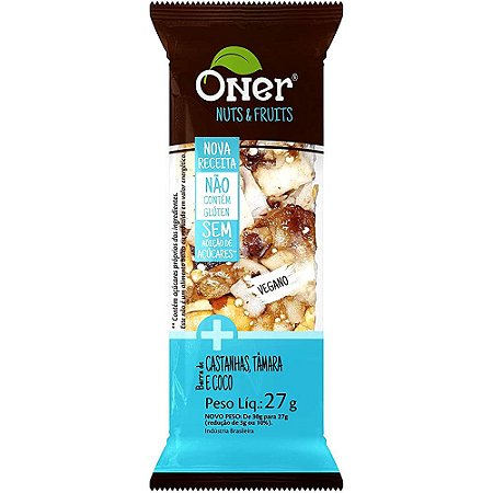 Barra de Castanhas, Tâmara e Coco Oner 27g