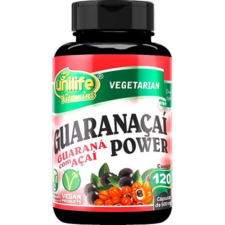 Guaranaçaí Power Guaraná Açaí Unilife 120 cápsulas de 500mg