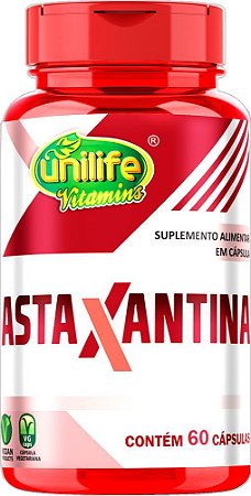 Astaxantina 5mg Unilife 60 Cápsulas