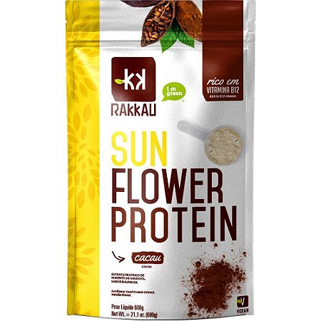 Sun Flower Protein Cacau Rakkau 600g - Vegano - Proteína