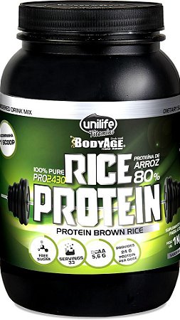 Rice Protein Proteína de Arroz sabor Natural Unilife 1kg - Vegano