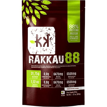 Rakkau 88 Cacau Rakkau 907g - Vegano - Proteína De Arroz