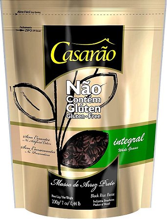 Massa de Arroz Integral Fusilli Casarão 200g (Macarrão Vegano)