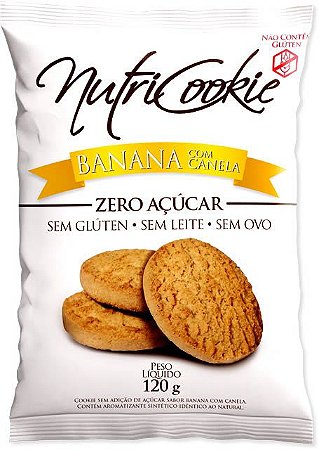 Cookie Zero Açúcar Banana com Canela Nutripleno 100g - Vegano