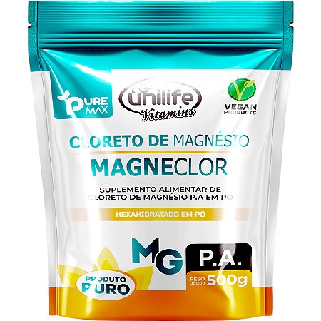 Cloreto de Magnésio Hexahidratado P.A. Unilife 500g - Vegano