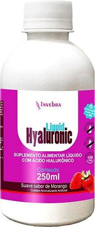 Kit 2 Liquid Ácido Hialurônico Morango Invebra 250m Vegano