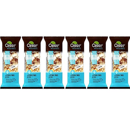Kit 6 Barra de Castanhas, Tâmara e Coco Oner 27g - Vegano