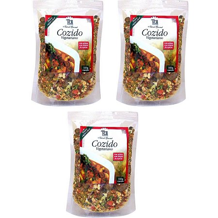 Kit 3 Cozido Vegano Tui Alimentos 100g