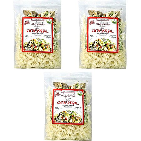 Kit 3 Macarrão de Arroz Sabor Oriental Tui Alimentos 180g