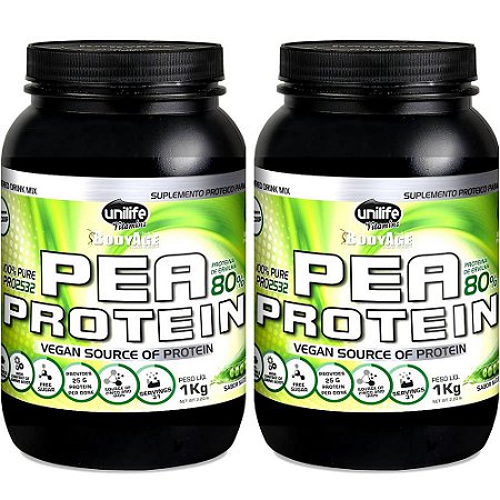 Kit 2 Pea Protein Proteína de Ervilha Natural Unilife 1kg