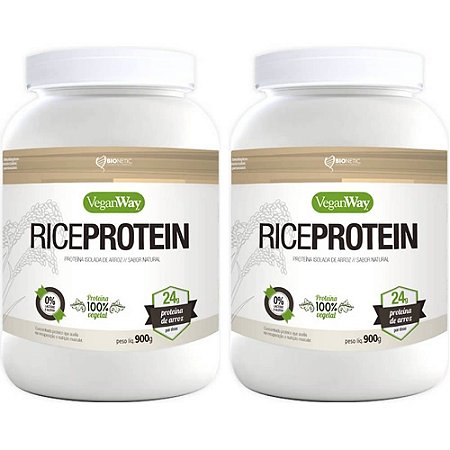 Kit 2 Rice Protein Natural VeganWay 900g - Proteína Vegana