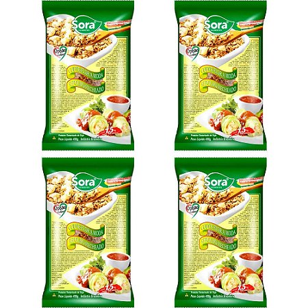 Kit 4 Prot. Texturizada Soja Granulada Natural PTS Sora 400g